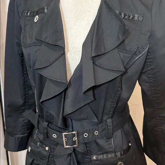 WHBM Ruffle Front Jacket. - Picture 3 of 15